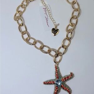 Betsey Johnson Starfish Pendant Necklace